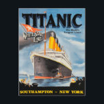 Carte postale vintage White Star Line Titanic Ad<br><div class="desc">Publicité vintage Titanic White Star Line.  Image vintage restaurée de haute qualité.</div>