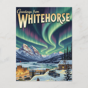 Carte Postale Vintage Whitehorse Yukon Canada Travel