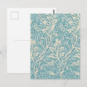 Carte Postale Vintage William Morris Arcadia Floral Sans Couture