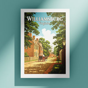 Carte Postale Vintage Williamsburg Virginie
