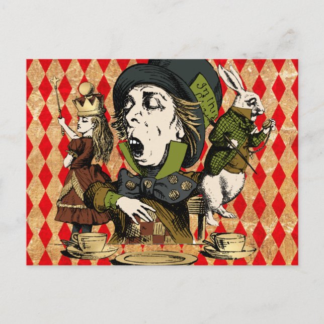 Carte postale vintage Wonderland Characters (Devant)