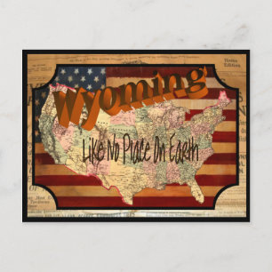 Carte postale vintage Wyoming