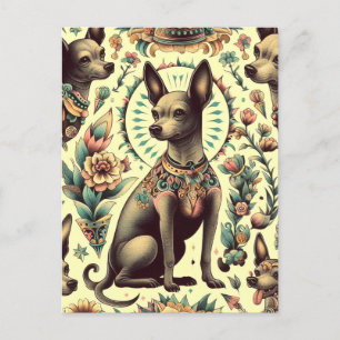 Carte Postale Vintage Xoloitzcuintle sans fil