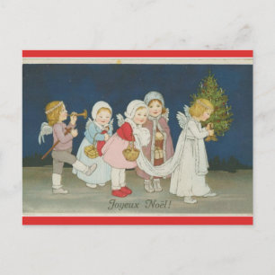 Carte Postale Vintages Angels Joyeux Noel