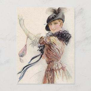 Carte Postale Vintages flappers d'antiquités, portraits de femme