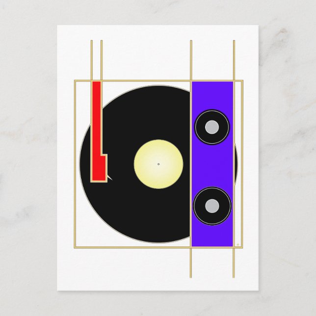 Carte Postale Vinyl Player (Devant)