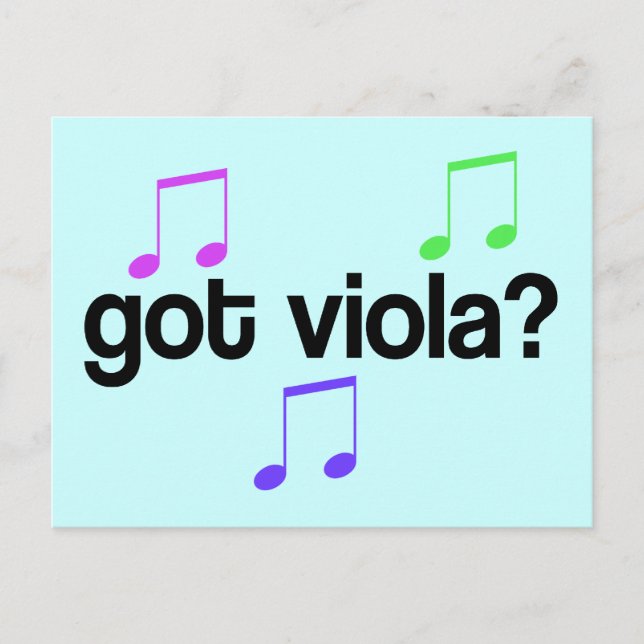 Carte postale Viola Music (Devant)