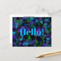 Violet, bleu et noir Abstrait