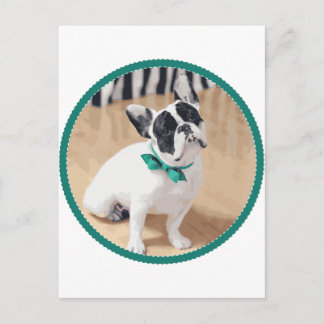 Carte Postale Violet Vous Aime ! French Bulldog Art pour Secouri