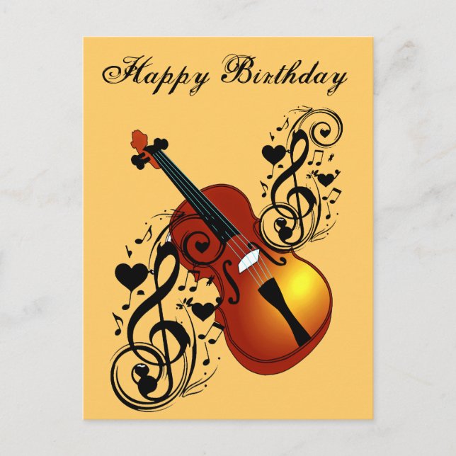 Carte Postale Violin, Lover at Heart_ (Devant)