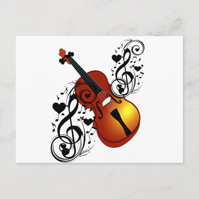 Carte Postale Violin, Lover at Heart_ (Devant)