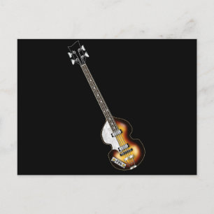 Carte Postale Violon Bass Guitare