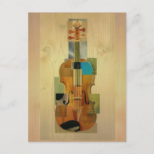 Carte Postale Violon composé (Devant)
