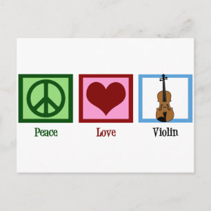 Carte Postale Violon d'amour pour la paix