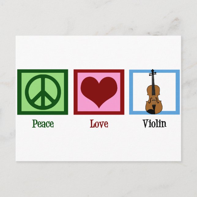 Carte Postale Violon d'amour pour la paix (Devant)