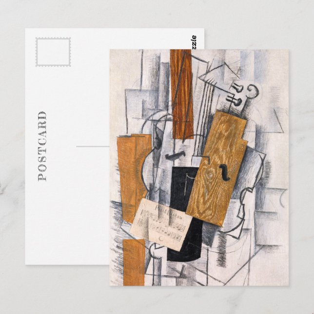 Carte Postale Violon et Partition | Georges Braque | (Devant / Derrière)