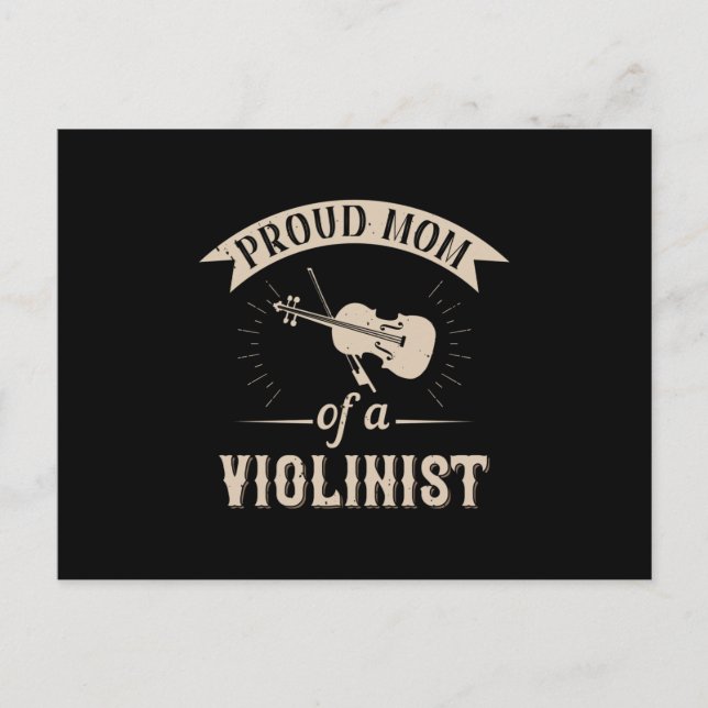 Carte Postale Violon - Fier Maman D'Un Violoniste (Devant)