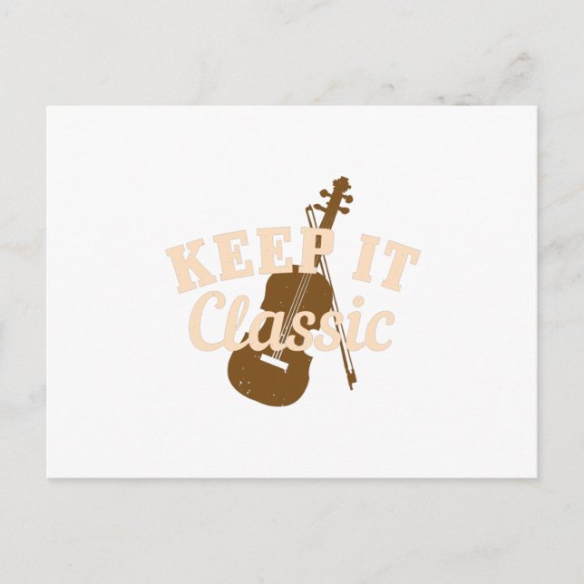 Carte Postale Violon - Gardez-le Classique (Devant)