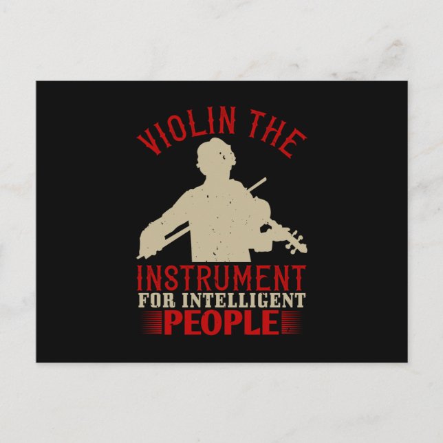 Carte Postale Violon - L'Instrument Pour Intelligent (Devant)