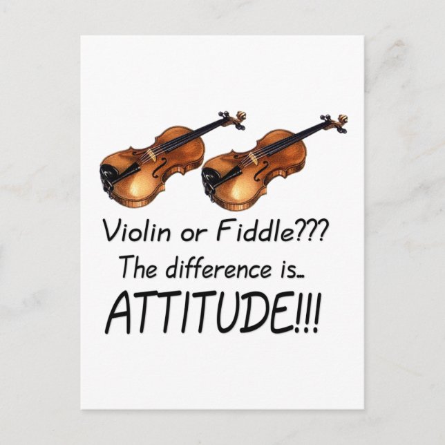 Carte Postale Violon ou Fiddle ? ? ? (Devant)