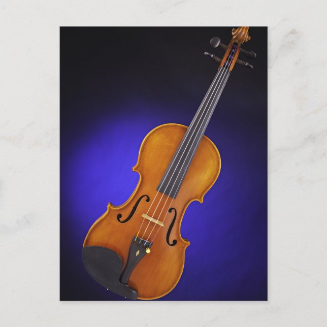 Carte postale Violon ou Viola Blue (Devant)