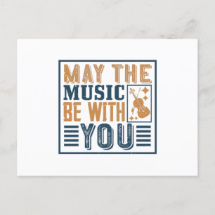 Carte Postale Violon - Que La Musique Soit Avec Vous