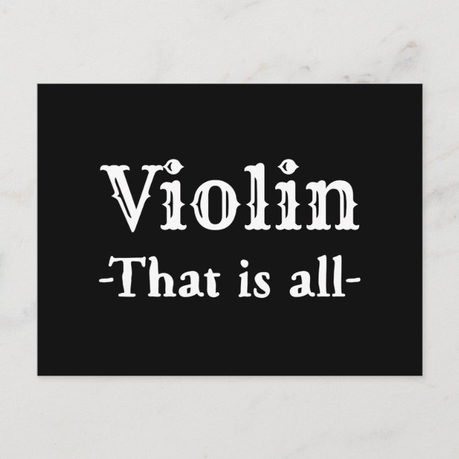 Carte Postale Violon Qui Est Toute Musique Drôle (Devant)