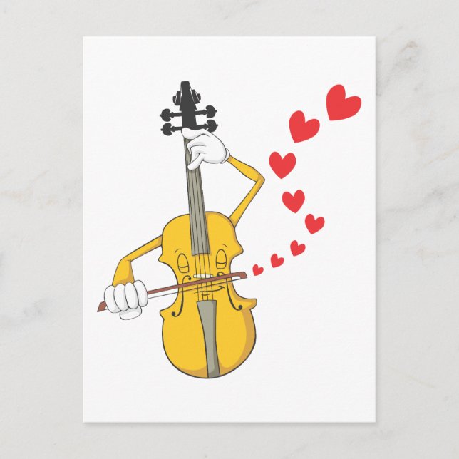 Carte Postale Violon romantique Serenading (Devant)