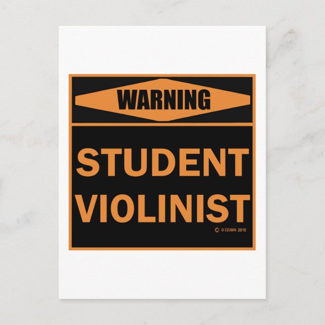 Carte Postale Violoniste étudiant (Devant)