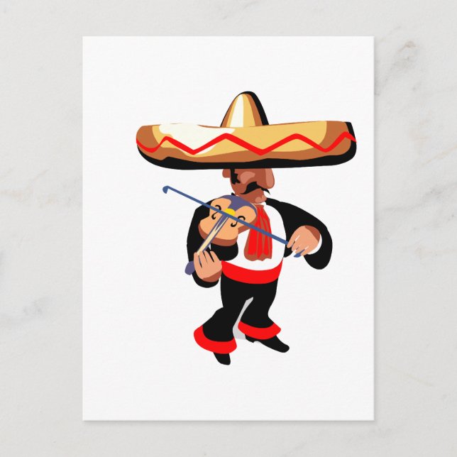 Carte Postale violoniste mexicain (Devant)