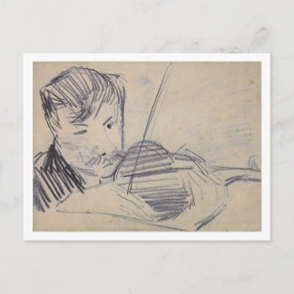Carte Postale Violoniste vu du Front Van Gogh Art