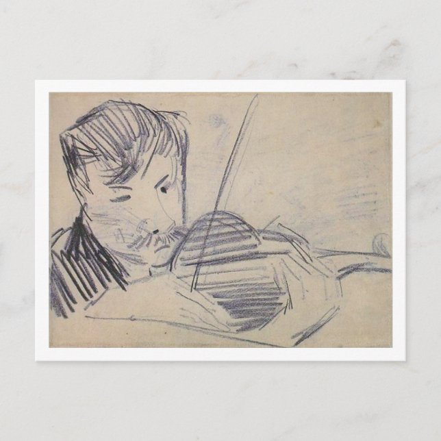 Carte Postale Violoniste vu du Front Van Gogh Art (Devant)