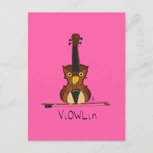 Carte postale ViOWLin Chouette violon
