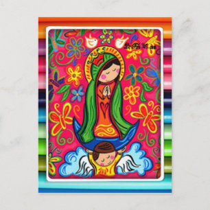 CARTE POSTALE VIRGEN DE GUADALUPE CARICATURA 03 PERSONNALISABLE 
