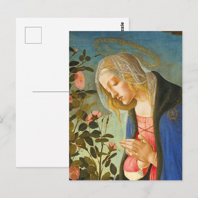 CARTE POSTALE VIRGIN ADORER DORMIR CHRIST ENFANT (Devant / Derrière)