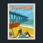 Carte Postale Virginia Beach, VA<br><div class="desc">Anderson Design Group est une société d'illustration et de conception de pointe située à Nashville,  au Tennessee. Founder Joel Anderson Directives Team of talented artists to create original poster art that looks like classic vintage publicité prints from the 1920s to the 1960s.</div>