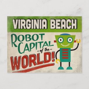 Carte Postale Virginia Beach Virginia Robot - Drôle Vintage