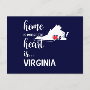 Carte Postale Virginia home est le coeur