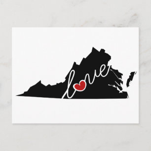Carte Postale Virginia Love !  Cadeaux pour les amateurs de VA