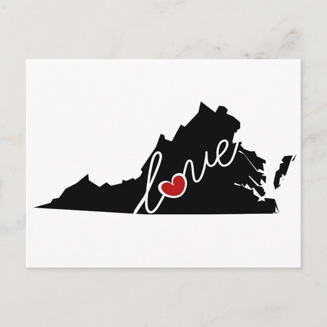 Carte Postale Virginia Love ! Cadeaux pour les amateurs de VA (Devant)