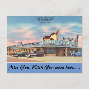 Carte Postale Virginia, Marty's Lobster House, Virginia Beach