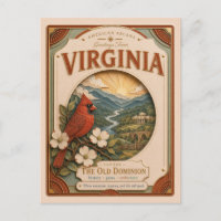Virginia Vintage Paper Cut American Arcana