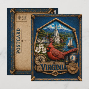 Carte Postale Virginia Vintage Travel
