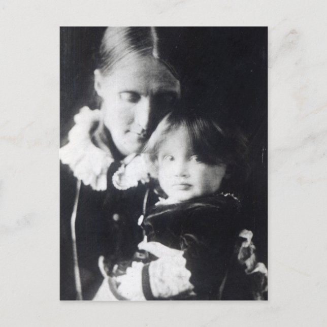 Carte Postale Virginia Woolf, avec sa mère Julia, 1884 (Devant)