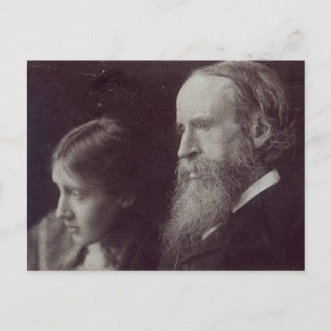 Carte Postale Virginia Woolf et son père Sir Leslie (Devant)