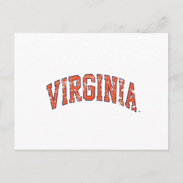 Carte Postale Virginia Wordmark désorganisé (Devant)