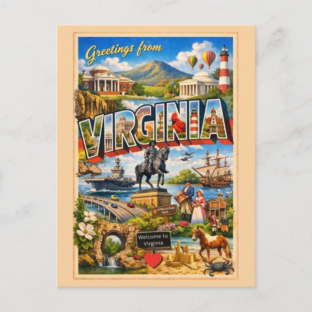 Carte Postale Virginie (Devant)