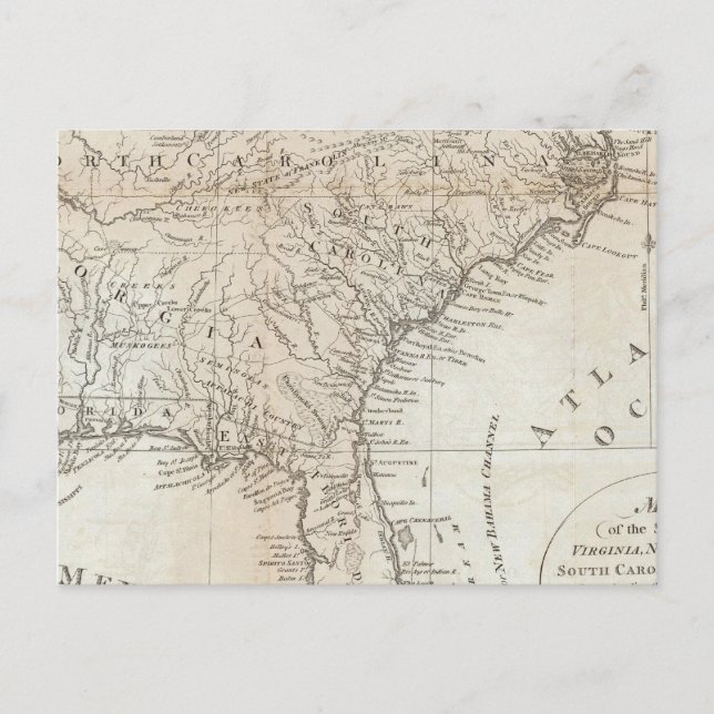 Carte Postale Virginie, Caroline du Nord, Caroline du Sud (Devant)