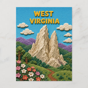 Carte Postale Virginie-Occidentale Seneca Rocks Moderne KLAYKOO