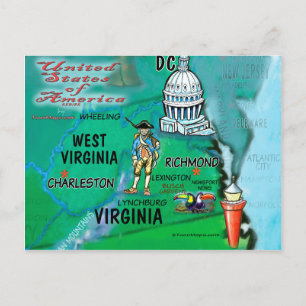Carte Postale Virginie-Occidentale USA